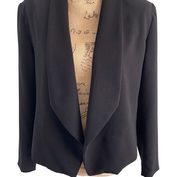 EUC! Philosophy Black Drape Front Blazer - Size 10 - Picture 1 of 7